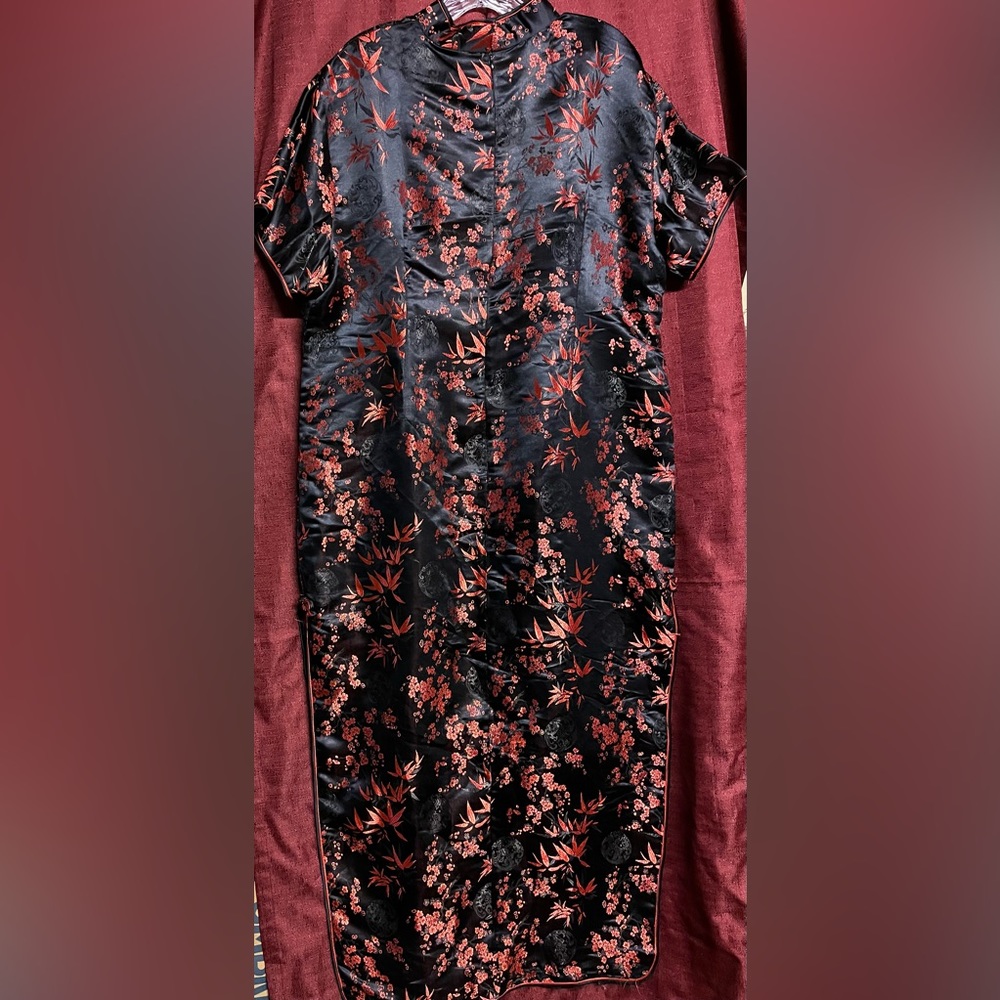 Long Chinese kimono dress
